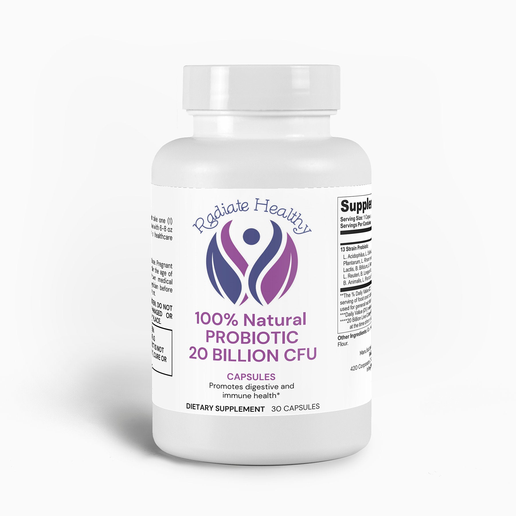 100% Natural Probiotic 20 Billion CFU